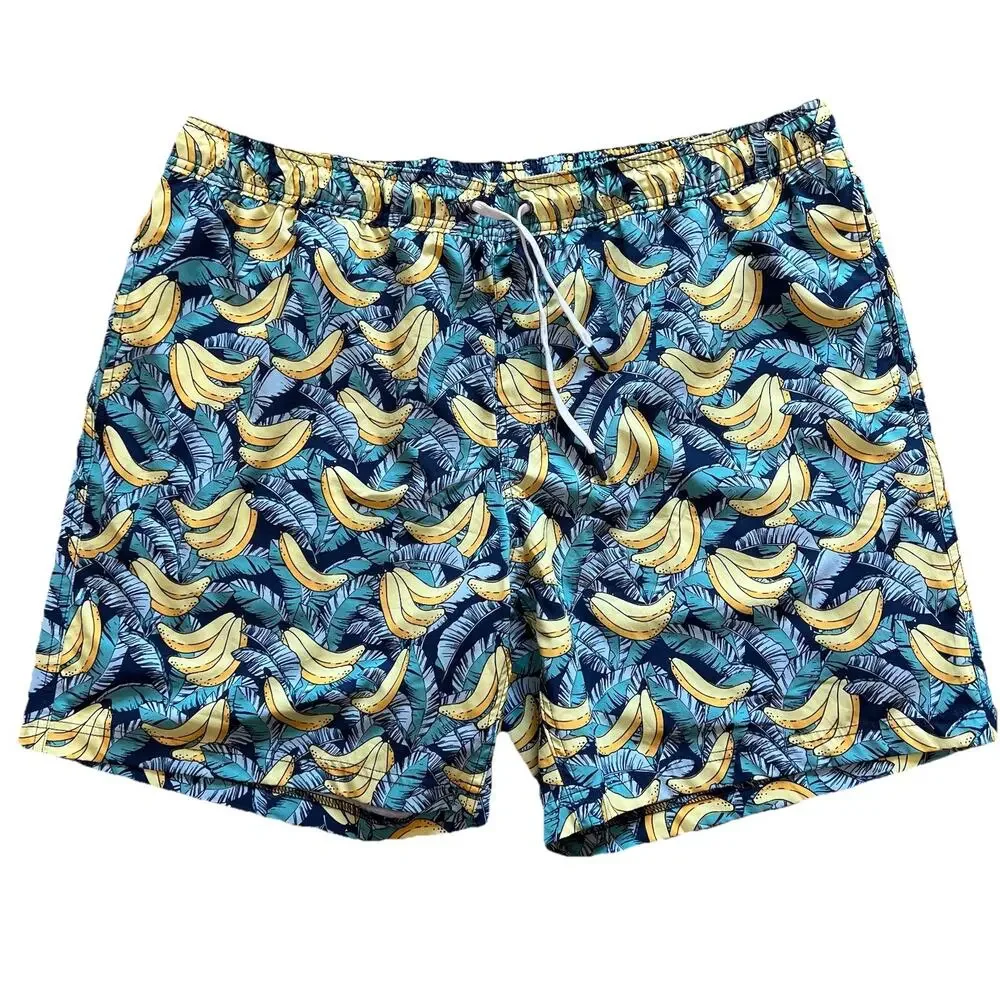 Banana Swim Trunks Men's‎ Size XL Banana All Over Beach Pool Lined Inseam 7”